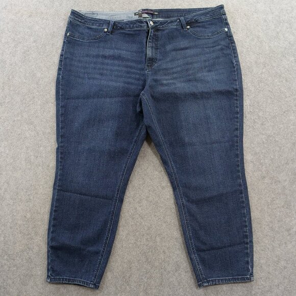 Volcom Jeans Womens 24 W Plus Blue Skinny Ankle Legging Fit Stretch Zip Fly - Picture 1 of 16